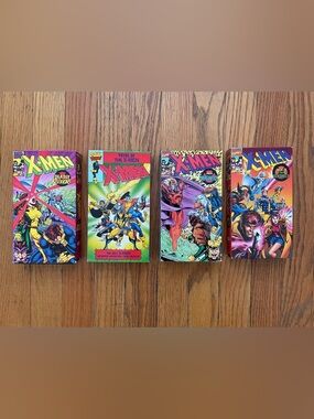 Lot of 4 Vintage Marvel Comics X-Men Animated Adventures VHS Tapes Series